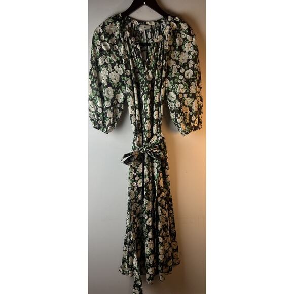 Tuckernut Bouvardia Branch Lyles Dress Size S Maxi Floral - Picture 2 of 10